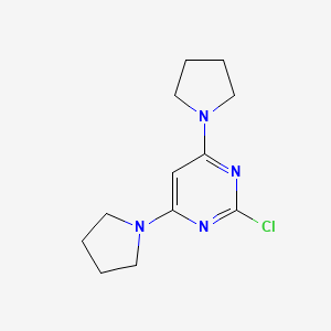 molecular formula C12H17ClN4 B14261388 4,6-Di(1-pyrrolidinyl)-2-chloropyrimidine CAS No. 151476-47-0