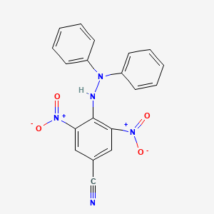 molecular formula C19H13N5O4 B14261395 4-(2,2-Diphenylhydrazinyl)-3,5-dinitrobenzonitrile CAS No. 207225-24-9