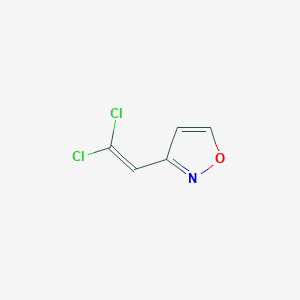 B142614 3-(2,2-Dichloroethenyl)-1,2-oxazole CAS No. 132784-58-8