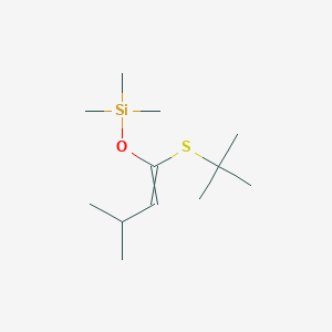 molecular formula C12H26OSSi B14261414 {[1-(tert-Butylsulfanyl)-3-methylbut-1-en-1-yl]oxy}(trimethyl)silane CAS No. 138588-17-7