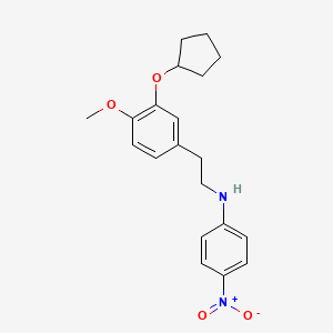 Benzeneethanamine, 3-(cyclopentyloxy)-4-methoxy-N-(4-nitrophenyl)-