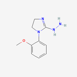 molecular formula C10H14N4O B14261440 2-Hydrazinyl-1-(2-methoxyphenyl)-4,5-dihydro-1H-imidazole CAS No. 170746-92-6