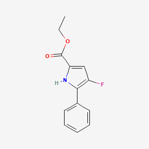 molecular formula C13H12FNO2 B14261452 ethyl 4-fluoro-5-phenyl-1H-pyrrole-2-carboxylate CAS No. 156575-51-8