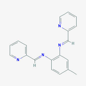 molecular formula C19H16N4 B14261458 (E,E)-N,N'-(4-Methyl-1,2-phenylene)bis[1-(pyridin-2-yl)methanimine] CAS No. 185453-28-5