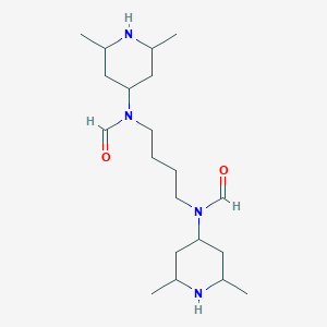 molecular formula C20H38N4O2 B14261461 N-(2,6-dimethylpiperidin-4-yl)-N-[4-[(2,6-dimethylpiperidin-4-yl)-formylamino]butyl]formamide CAS No. 397872-27-4