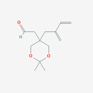 molecular formula C13H20O3 B14261482 1,3-Dioxane-5-acetaldehyde, 2,2-dimethyl-5-(2-methylene-3-butenyl)- CAS No. 212051-02-0