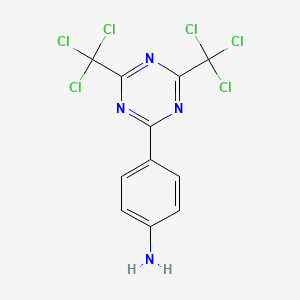 4-[4,6-Bis(trichloromethyl)-1,3,5-triazin-2-yl]aniline