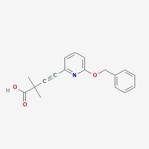 4-[6-(Benzyloxy)pyridin-2-yl]-2,2-dimethylbut-3-ynoic acid