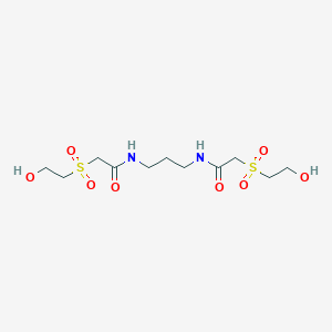 molecular formula C11H22N2O8S2 B14261521 N,N'-(Propane-1,3-diyl)bis[2-(2-hydroxyethanesulfonyl)acetamide] CAS No. 401584-57-4