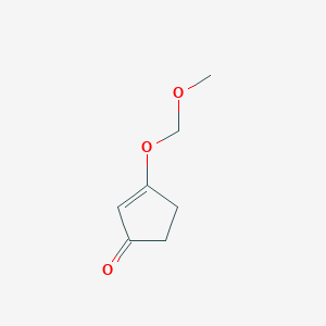 molecular formula C7H10O3 B14261605 2-Cyclopenten-1-one, 3-(methoxymethoxy)- CAS No. 213816-60-5