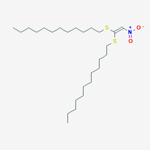 molecular formula C26H51NO2S2 B14261625 1-{[1-(Dodecylsulfanyl)-2-nitroethenyl]sulfanyl}dodecane CAS No. 163300-40-1