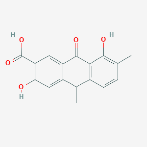 3,8-Dihydroxy-7,10-dimethyl-9-oxo-9,10-dihydroanthracene-2-carboxylic acid