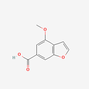 molecular formula C10H8O4 B1426164 4-Methoxy-1-benzofuran-6-carboxylic acid CAS No. 18014-95-4