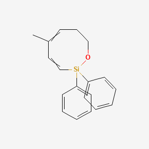 molecular formula C19H20OSi B14261652 5-Methyl-2,2-diphenyl-7,8-dihydro-2H-1,2-oxasilocine CAS No. 184784-72-3