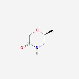 molecular formula C5H9NO2 B1426166 (6S)-6-甲基吗啉-3-酮 CAS No. 127958-67-2