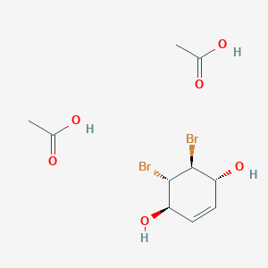 acetic acid;(1R,4R,5S,6S)-5,6-dibromocyclohex-2-ene-1,4-diol