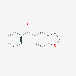 B142617 Methanone, (2,3-dihydro-2-methyl-5-benzofuranyl)(2-fluorophenyl)- CAS No. 147394-58-9