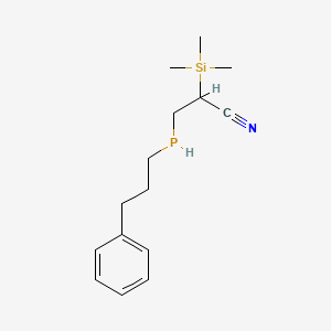 molecular formula C15H24NPSi B14261703 3-[(3-Phenylpropyl)phosphanyl]-2-(trimethylsilyl)propanenitrile CAS No. 138713-92-5