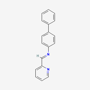 molecular formula C18H14N2 B14261707 (E)-N-([1,1'-Biphenyl]-4-yl)-1-(pyridin-2-yl)methanimine CAS No. 189942-60-7