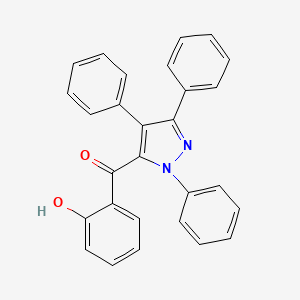 molecular formula C28H20N2O2 B14261711 (2-Hydroxyphenyl)(1,3,4-triphenyl-1H-pyrazol-5-yl)methanone CAS No. 141885-59-8