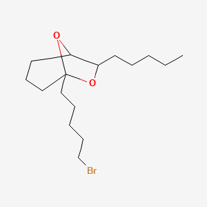 molecular formula C16H29BrO2 B14261717 5-(5-Bromopentyl)-7-pentyl-6,8-dioxabicyclo[3.2.1]octane CAS No. 185414-35-1