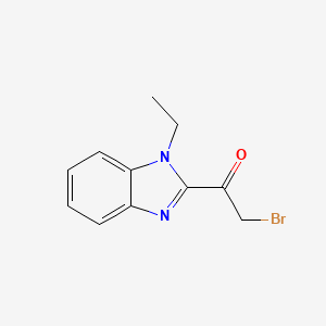 molecular formula C11H11BrN2O B14261740 2-Bromo-1-(1-ethyl-1H-benzimidazol-2-yl)ethan-1-one CAS No. 243668-27-1