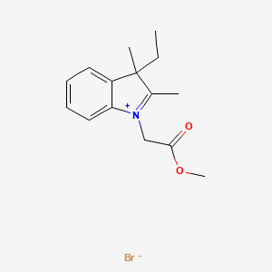 molecular formula C15H20BrNO2 B14261747 3-Ethyl-1-(2-methoxy-2-oxoethyl)-2,3-dimethyl-3H-indol-1-ium bromide CAS No. 137196-02-2