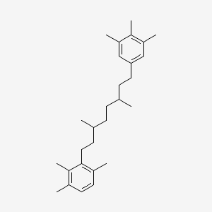 molecular formula C28H42 B14261754 2-[3,6-Dimethyl-8-(3,4,5-trimethylphenyl)octyl]-1,3,4-trimethylbenzene CAS No. 189079-52-5