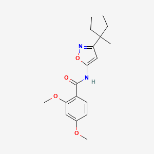 2,4-Dimethoxy-N-[3-(3-methylpentan-3-yl)-1,2-oxazol-5-yl]benzamide