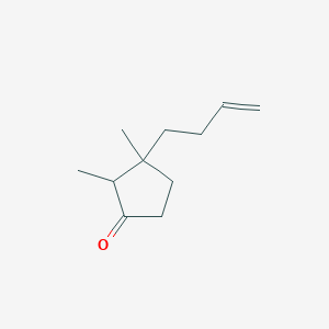 molecular formula C11H18O B14261812 3-(But-3-en-1-yl)-2,3-dimethylcyclopentan-1-one CAS No. 137762-03-9