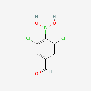molecular formula C7H5BCl2O3 B1426183 2,6-二氯-4-甲酰苯硼酸 CAS No. 1451392-98-5