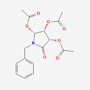 molecular formula C17H19NO7 B14261838 (2R,3R,4S)-1-Benzyl-5-oxopyrrolidine-2,3,4-triyl triacetate CAS No. 155397-98-1