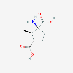 molecular formula C8H13NO4 B14261846 (1S,2R,3S)-1-Amino-2-methylcyclopentane-1,3-dicarboxylic acid CAS No. 207983-44-6