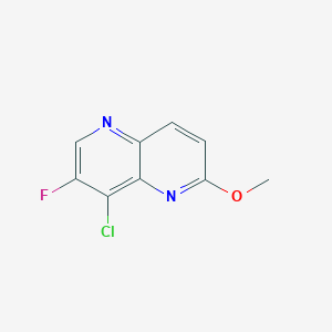 molecular formula C9H6ClFN2O B1426185 8-氯-7-氟-2-甲氧基-1,5-萘啶 CAS No. 915977-11-6