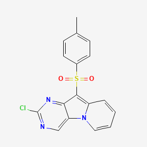 molecular formula C17H12ClN3O2S B14261867 2-Chloro-10-(4-methylbenzene-1-sulfonyl)pyrimido[4,5-b]indolizine CAS No. 137890-00-7