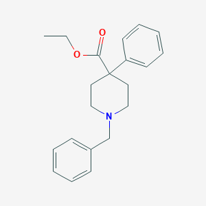 molecular formula C21H25NO2 B142619 Ethyl 1-benzyl-4-phenylpiperidine-4-carboxylate CAS No. 59084-08-1