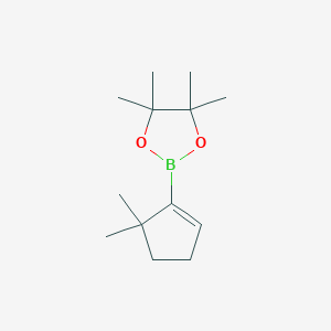 molecular formula C13H23BO2 B1426190 2-(5,5-二甲基环戊-1-烯基)-4,4,5,5-四甲基-1,3,2-二氧杂硼环 CAS No. 1011531-89-7