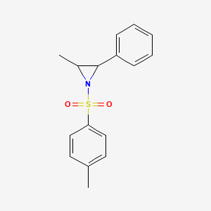 molecular formula C16H17NO2S B14261907 2-Methyl-3-phenyl-1-tosylaziridine 