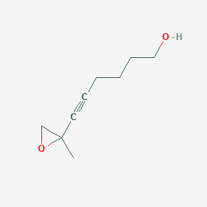 molecular formula C9H14O2 B14261947 5-Hexyn-1-ol, 6-(2-methyloxiranyl)- CAS No. 138059-79-7