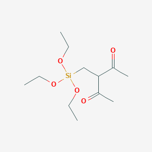 molecular formula C12H24O5Si B14261973 3-[(Triethoxysilyl)methyl]pentane-2,4-dione CAS No. 135524-70-8