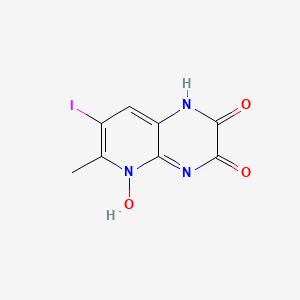 molecular formula C8H6IN3O3 B14262018 5-Hydroxy-7-iodo-6-methyl-1,5-dihydropyrido[2,3-b]pyrazine-2,3-dione CAS No. 185677-07-0