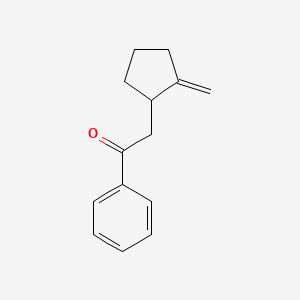 molecular formula C14H16O B14262024 2-(2-Methylidenecyclopentyl)-1-phenylethan-1-one CAS No. 174744-66-2