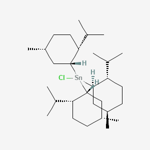 molecular formula C30H57ClSn B14262025 chloro-bis[(1R,2S,5R)-5-methyl-2-propan-2-ylcyclohexyl]-[(1R,2R,5R)-5-methyl-2-propan-2-ylcyclohexyl]stannane 