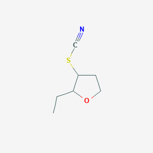 molecular formula C7H11NOS B14262051 2-Ethyloxolan-3-yl thiocyanate CAS No. 139331-11-6