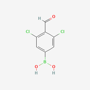 molecular formula C7H5BCl2O3 B1426206 3,5-Dichloro-4-formylphenylboronic acid CAS No. 1451393-36-4