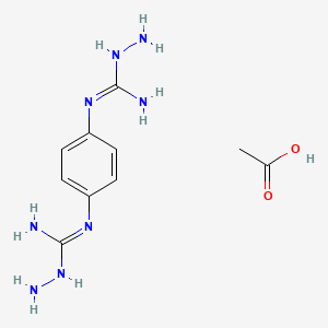 Acetic acid;1-amino-2-[4-[[amino(hydrazinyl)methylidene]amino]phenyl]guanidine