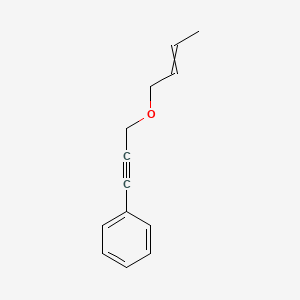 molecular formula C13H14O B14262082 {3-[(But-2-en-1-yl)oxy]prop-1-yn-1-yl}benzene CAS No. 168415-01-8