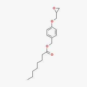 molecular formula C18H26O4 B14262119 {4-[(Oxiran-2-yl)methoxy]phenyl}methyl octanoate CAS No. 185522-11-6