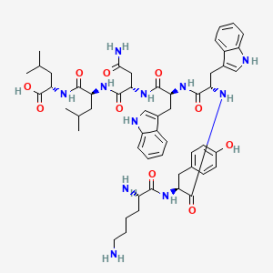 L-Lysyl-L-tyrosyl-L-tryptophyl-L-tryptophyl-L-asparaginyl-L-leucyl-L-leucine