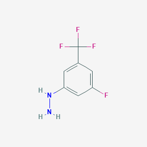 molecular formula C7H6F4N2 B1426215 [3-Fluoro-5-(trifluoromethyl)phenyl]hydrazine CAS No. 913198-84-2